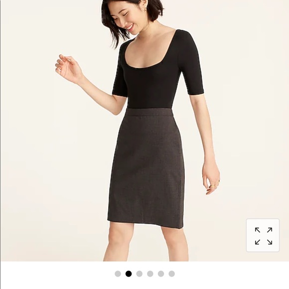 J Crew Wool Blend Pencil Skirt Camel Brown sz 2 - Picture 3 of 10